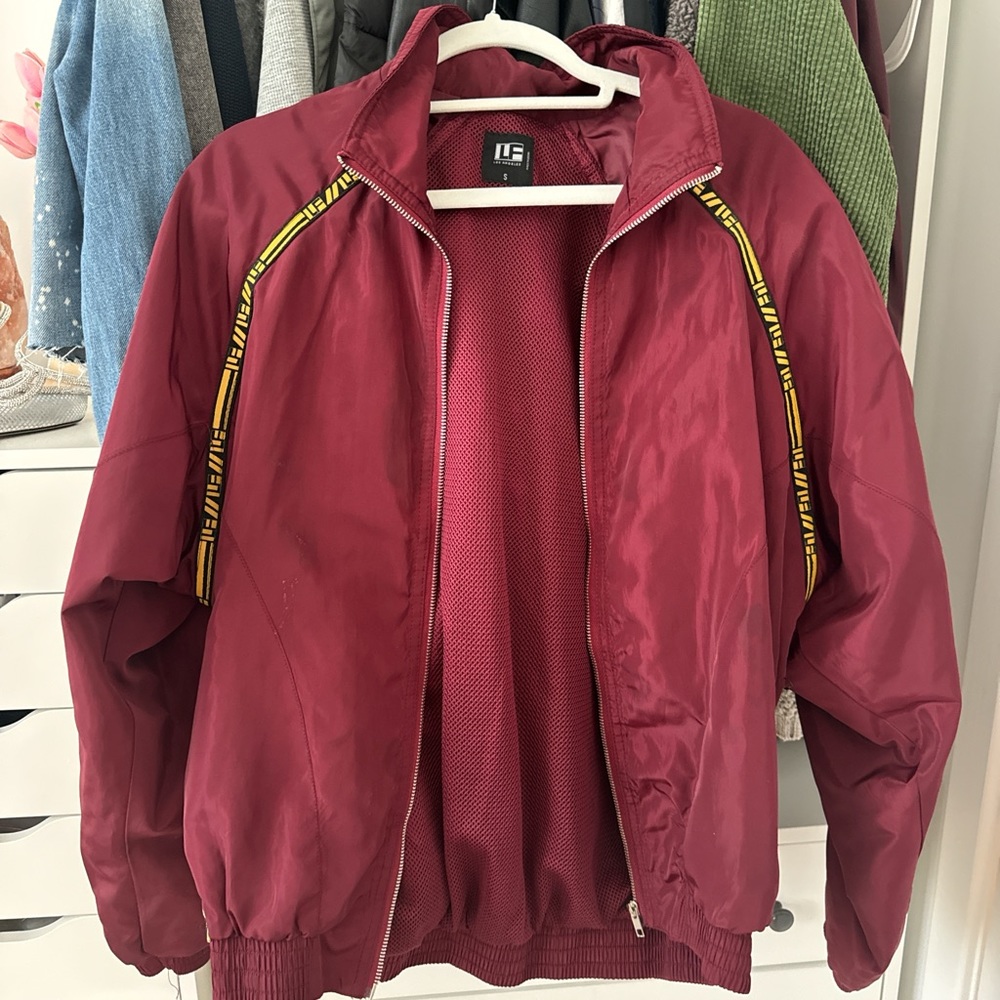 LF bomber jacket in burgundy